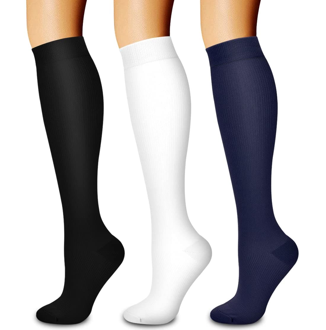Laite Hebe 3 Pack Medical Compression Sock-Compression Sock for Women and Men-Best for Running,Nursing,Sports
