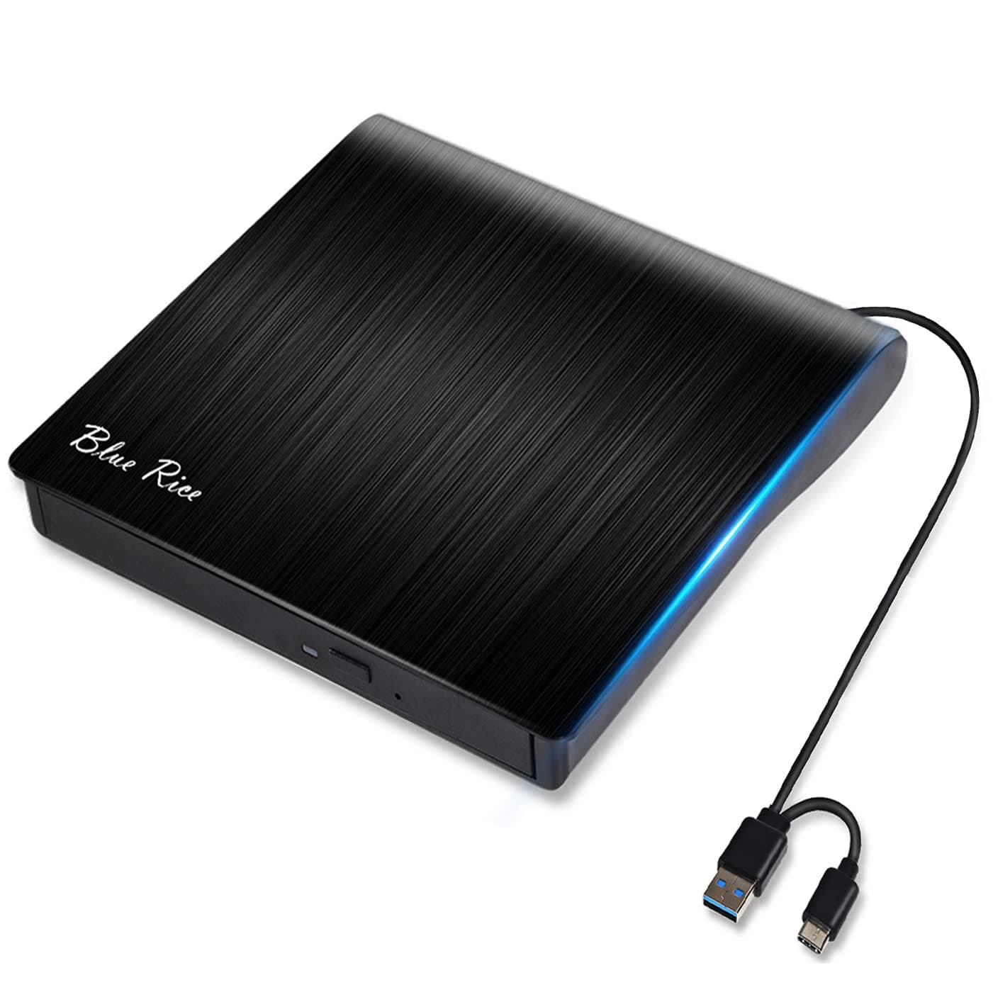 External DVD/CD +/- RW Drive for Laptop Desktop MacBook PC Linux Mac OS Windows 7/8/10/XP/Vista, USB 3.0 Portable CD DVD ROM Rewriter Burner Writer