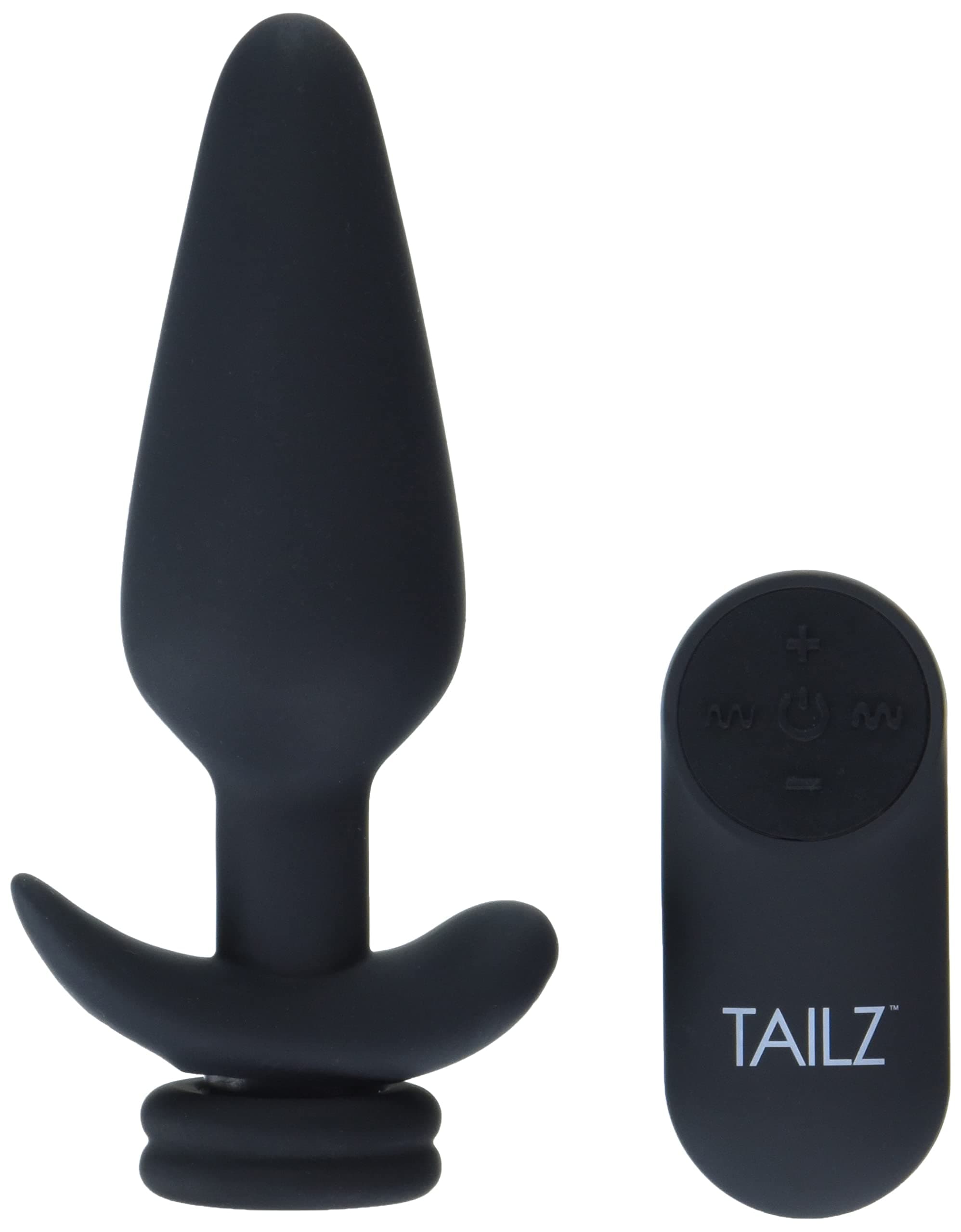 Tailz Snap-On 10X Large Vibrating Anal Plug with Remote for Interchangeable Fox & Bunny Tails | Easy to Clean and Recharge | Premium Silicone Butt Plug