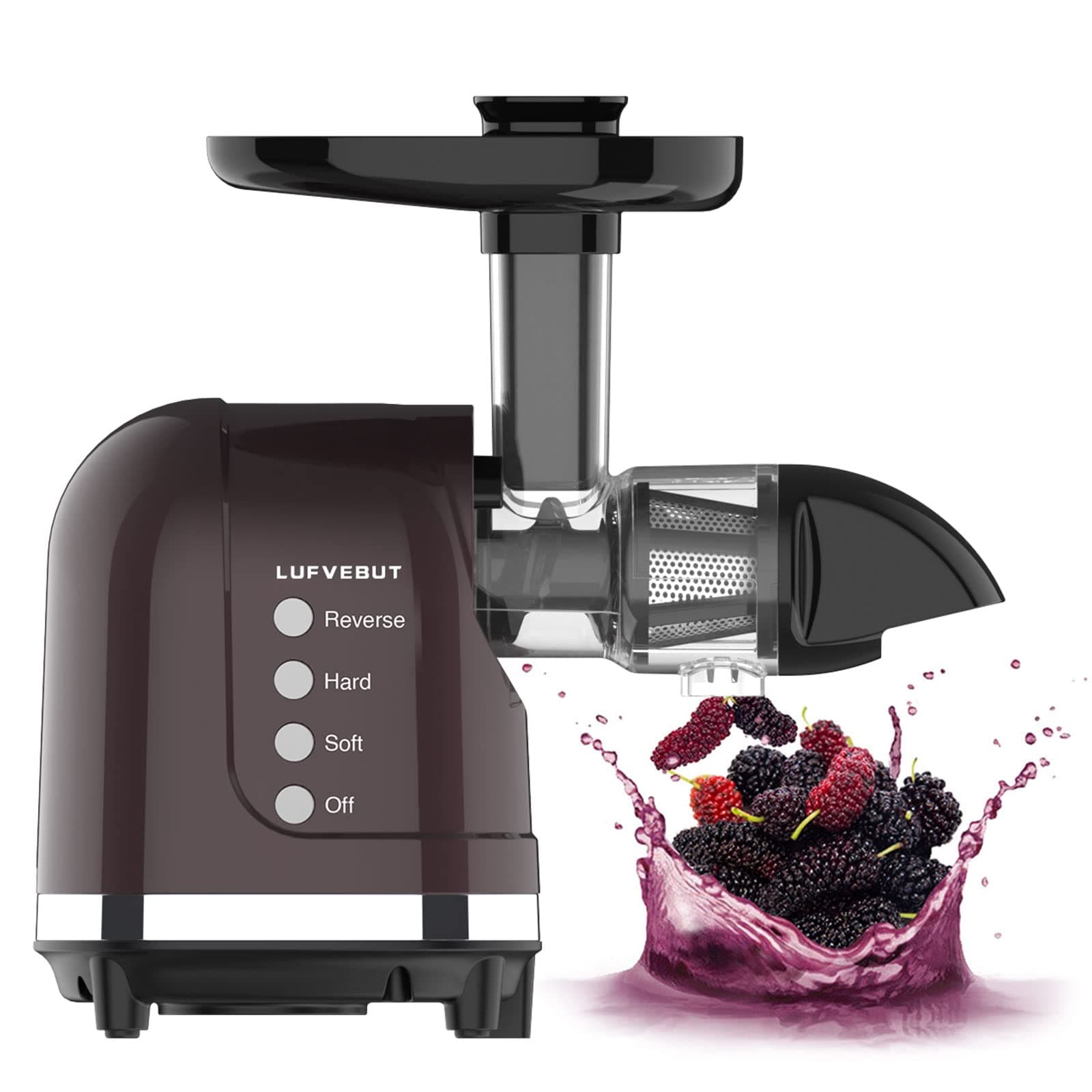 – Vegetable Juicer for Celery Wheatgrass Spinach Ginger, Fruit Juicer Machines Slow Masticating Cold Press Juice Extractor Pulp Separated, Quiet Motor, Dishwasher Safe, Easy To Clean, BPA Free