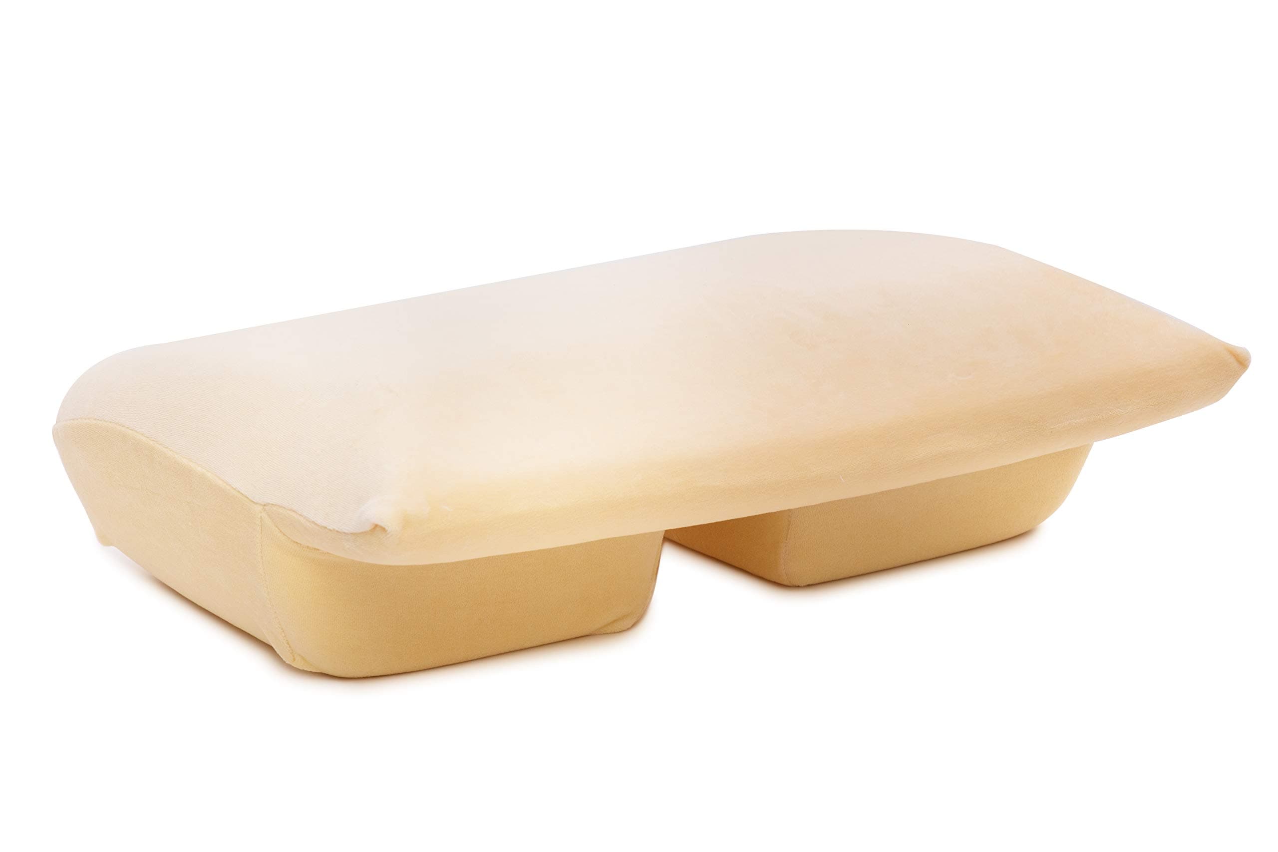 Better Sleep PillowMemory Foam, 5.5" Thick Foam - Patented Arm-Tunnel Design Improves Hand and Arm Circulation - Neck Pain Relief - Perfect Side and Stomach Sleeper Pillow - Bed Pillow, Cream