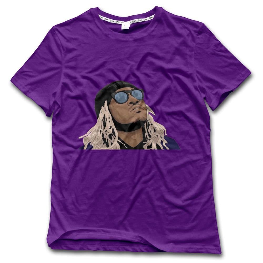 Men Customized Cool Future-Hendrix Cotton T-Shirt For Riding Medium Purple
