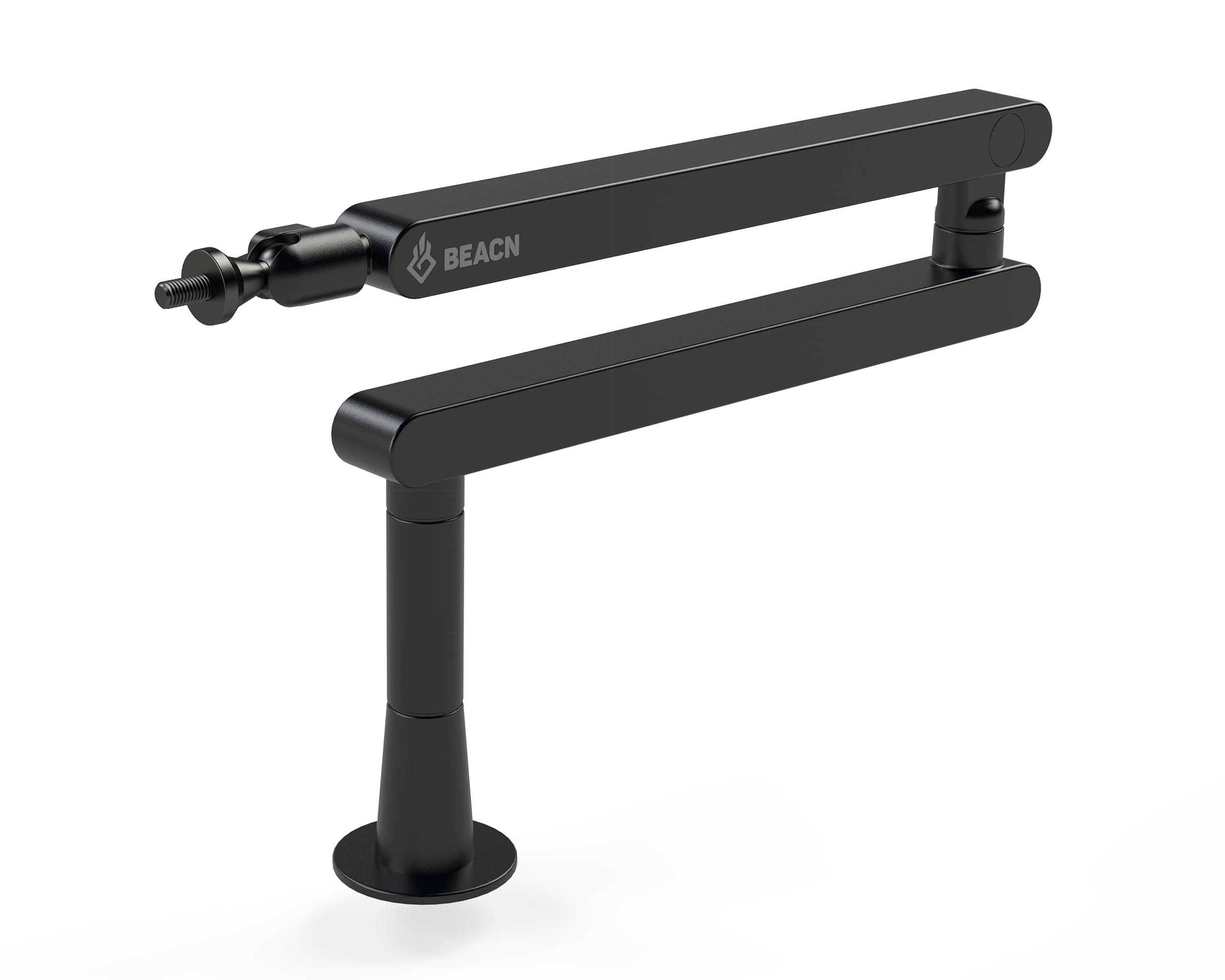 BEACNMic Stand - Studio-Quality Low Profile Adjustable Microphone Arm with 360° Rotation, Cable Management, Easy Clamp, Universal Fit For Streaming, Podcasting, Gaming (Dark)