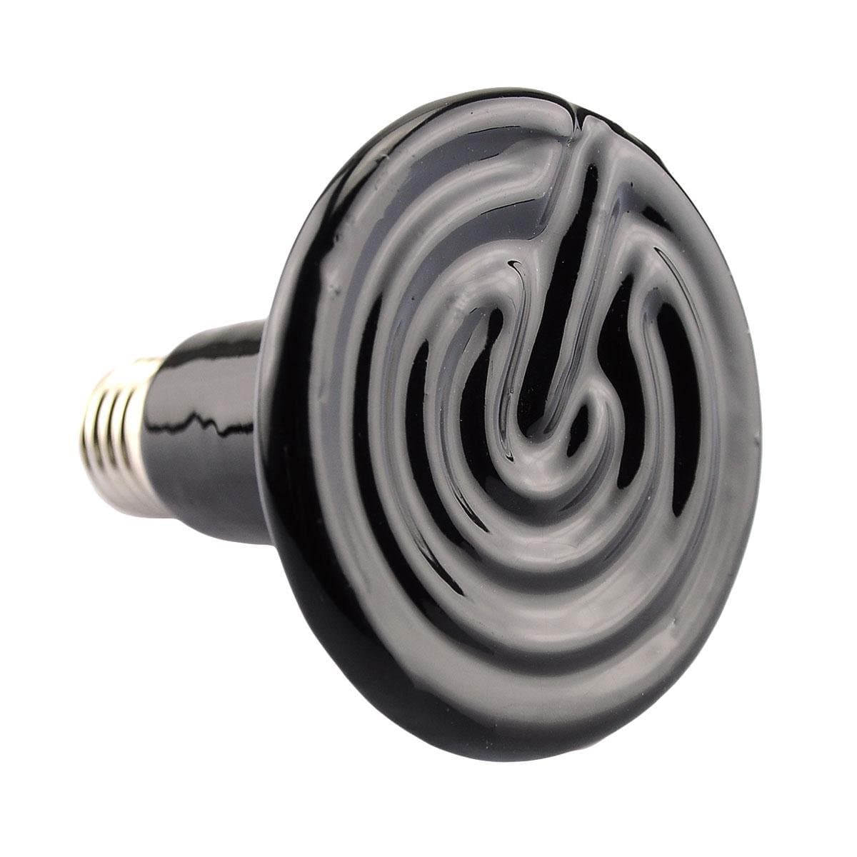 Siye Ceramic Infrared Heat Emitter Brooder Coop Pet Infrared Lamp Bulb Reptile Heat Lamp Heater Emitter Brooder Appliances Bulb Pet Coop Grow Light, White (150W(black))