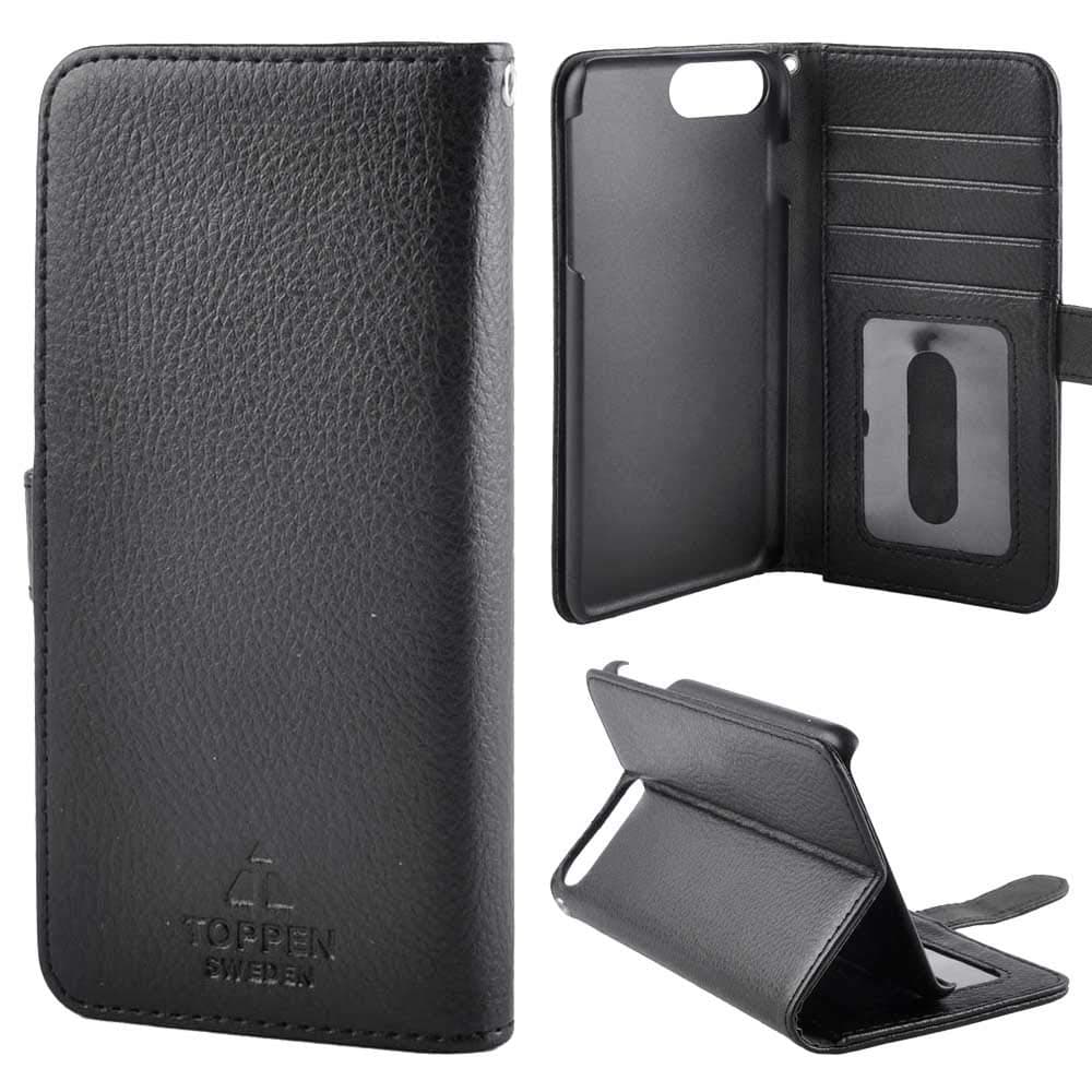 TOPPEN Left Handed Wallet Case For iPhone 7 Plus/8 Plus Black