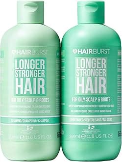Shampoo & Conditioner Set for Oily Hair-Deep Cleansing, Purifying & Hydrating with Tropical Aroma - Promotes Hair Growth, Reduces Hair Loss-Free of SLS, Silicones & Parabens - Made in UK