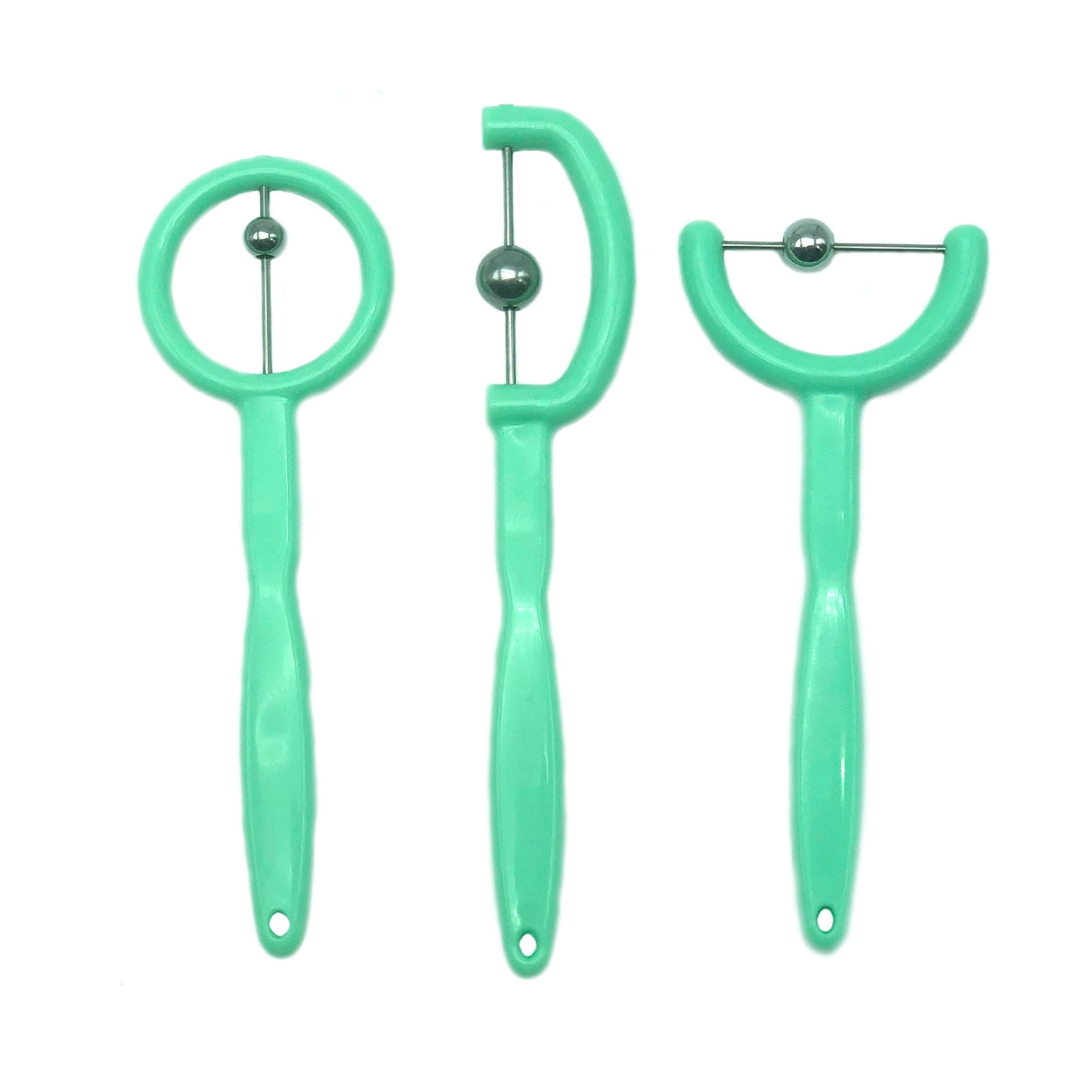 3pcs Kids Tongue Tip Lateralization Elevation Tools Tongue Tip Exercise Set Oral Muscle Training Tool Autism Speech Therapy Tools (Green)