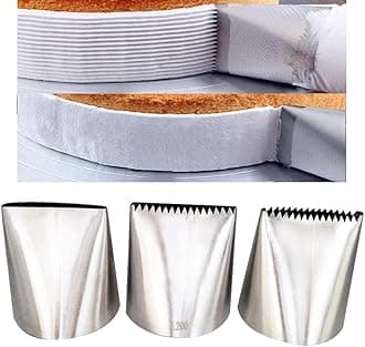 Cake Decorating Tips, Stainless Steel Icing Piping Nozzles for Cake Decorating Pastry Fondant Tools (Large)