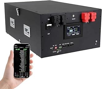 51.2/48V Lifepo4 Battery DIY Box Kit 280/300/314/320Ah, 200A Bluetooth Embedded BMS Whit Peak Shaving, Backup Power & PV Self-Use IP21 for RV, Camping, Marine, Cabins, and Home Appliances