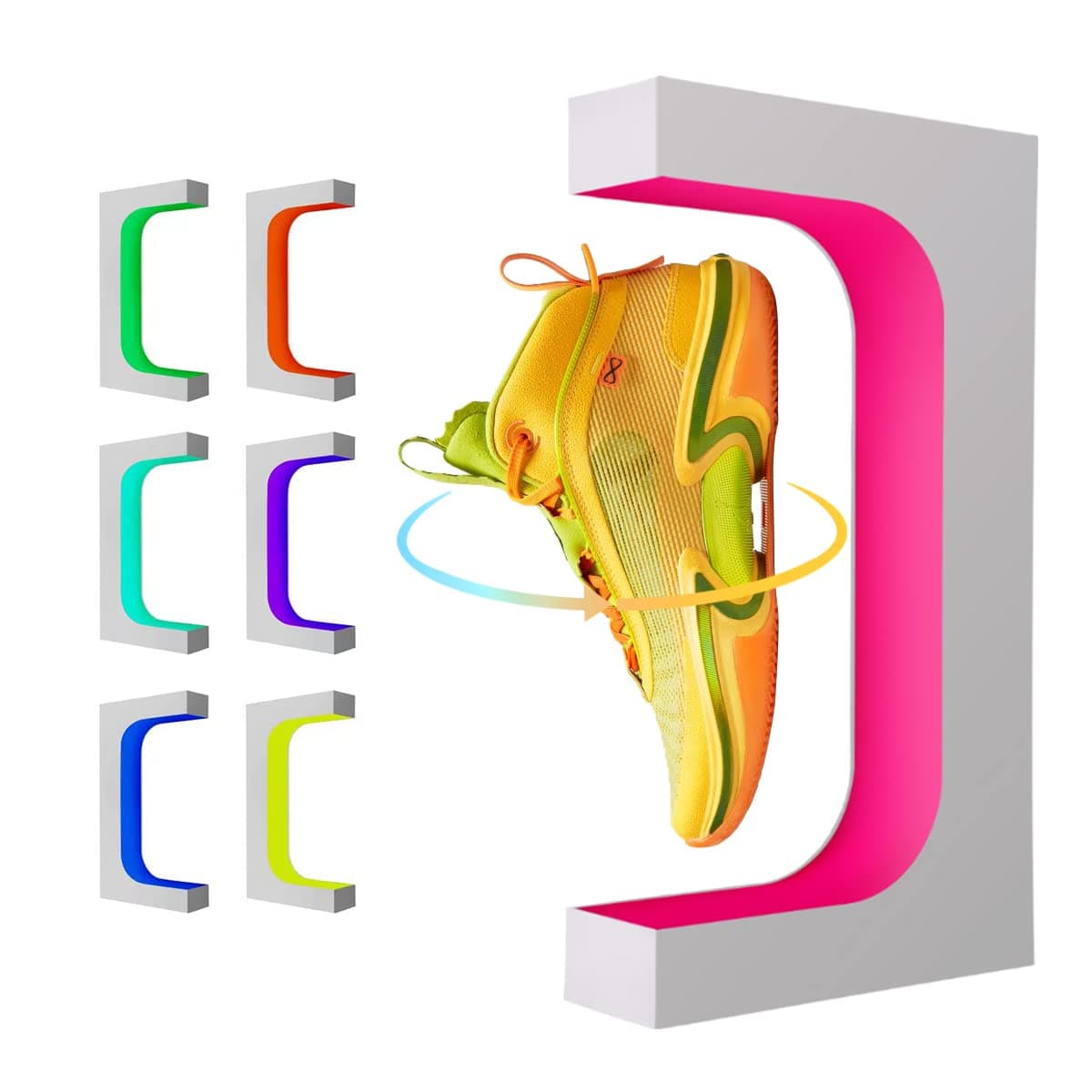 16 Colors Levitating Shoe Stand (White)