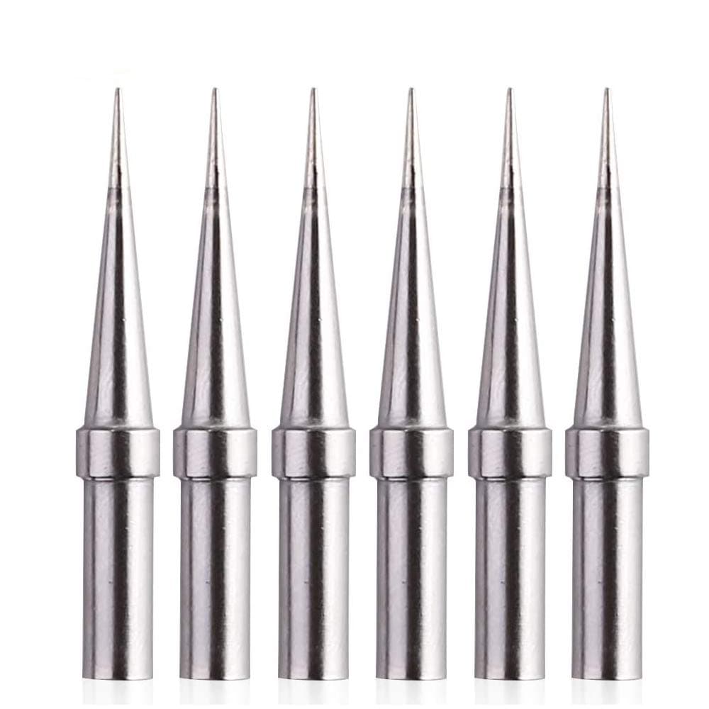 6pcs Replacement Tips for Weller ET Soldering Iron Tips for WES51/50,WESD51,WE1010NA,PES51 / 50,LR21 ET Tip Series (6PCS-02)