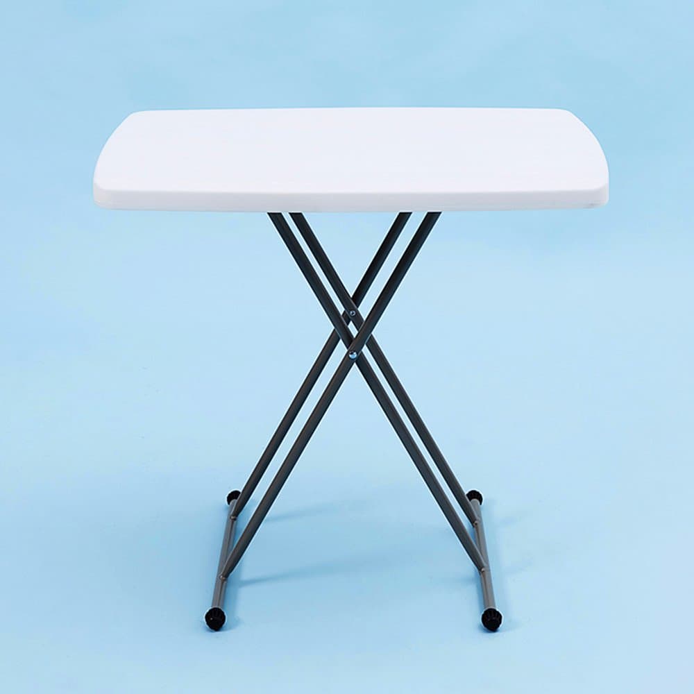 PananaHome 2.5ft Adjustable Height Folding Table Portable Party Picnic Table Outdoor Garden White 76cm