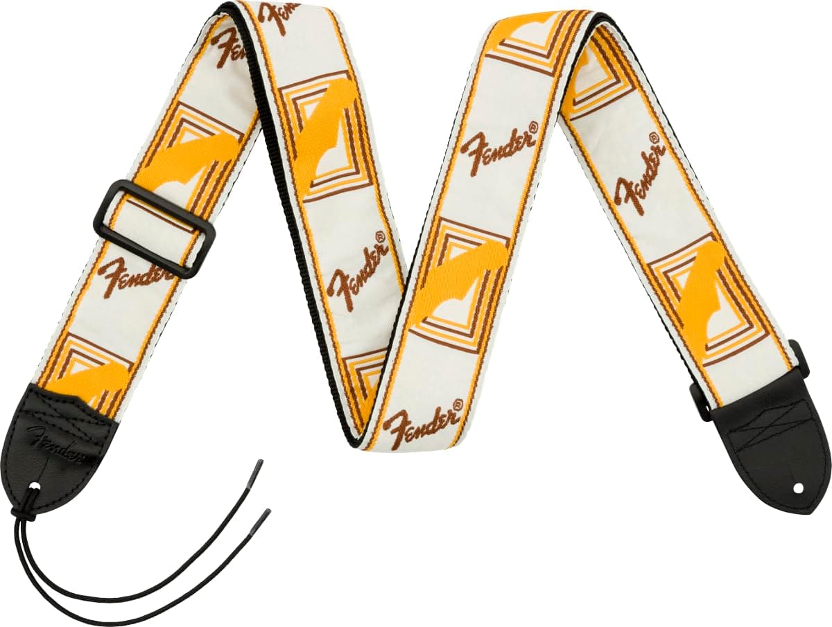 Fender Guitar Strap Monogrammed 2'' White / Brown / Yellow