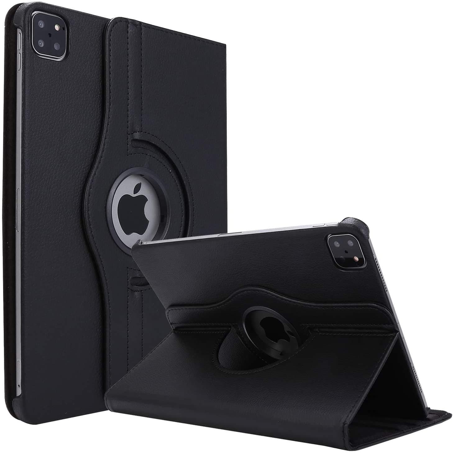 iPad Pro 12.9 Case (2018/2020) - 360 Degree Rotating Stand [Auto Sleep/Wake] Folio Leather Smart Cover Case for Apple iPad Pro 12.9 inch (Black)