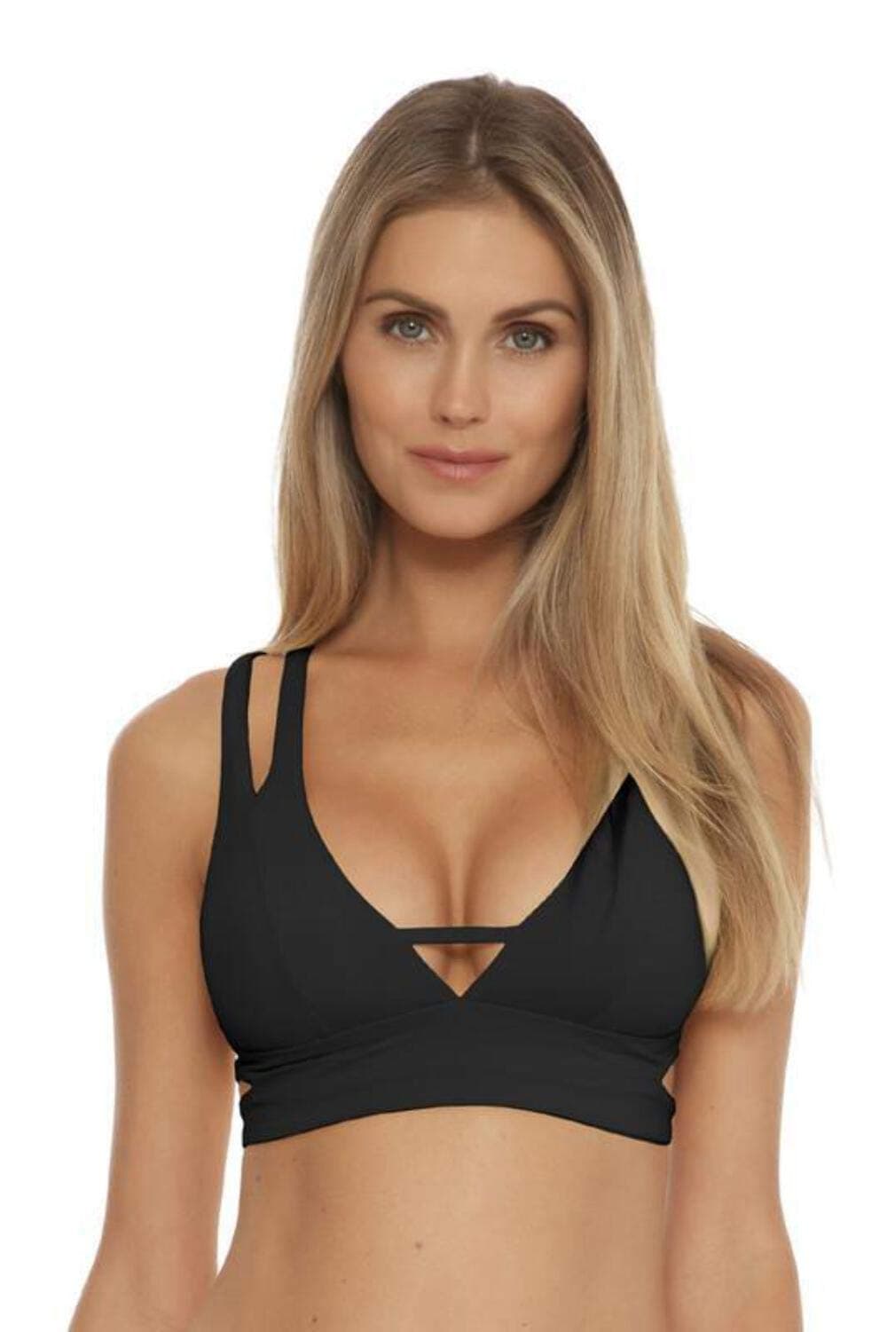Becca by Rebecca VirtueWomen's Color Code Banded X-Back Bikini Top
