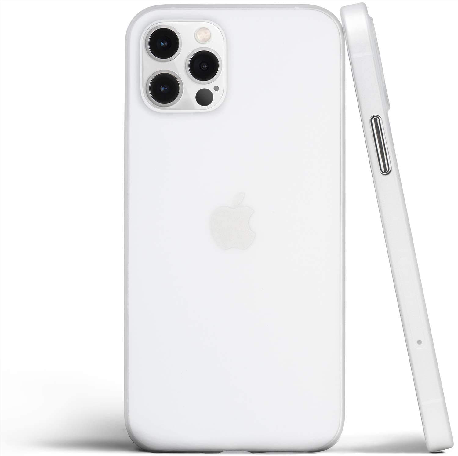 Ultra Thin Matte Anti Scratch Slim Fit Back Cover Case for for iPhone 12 | iPhone 12 Pro [6.1'] - White (Plastic)