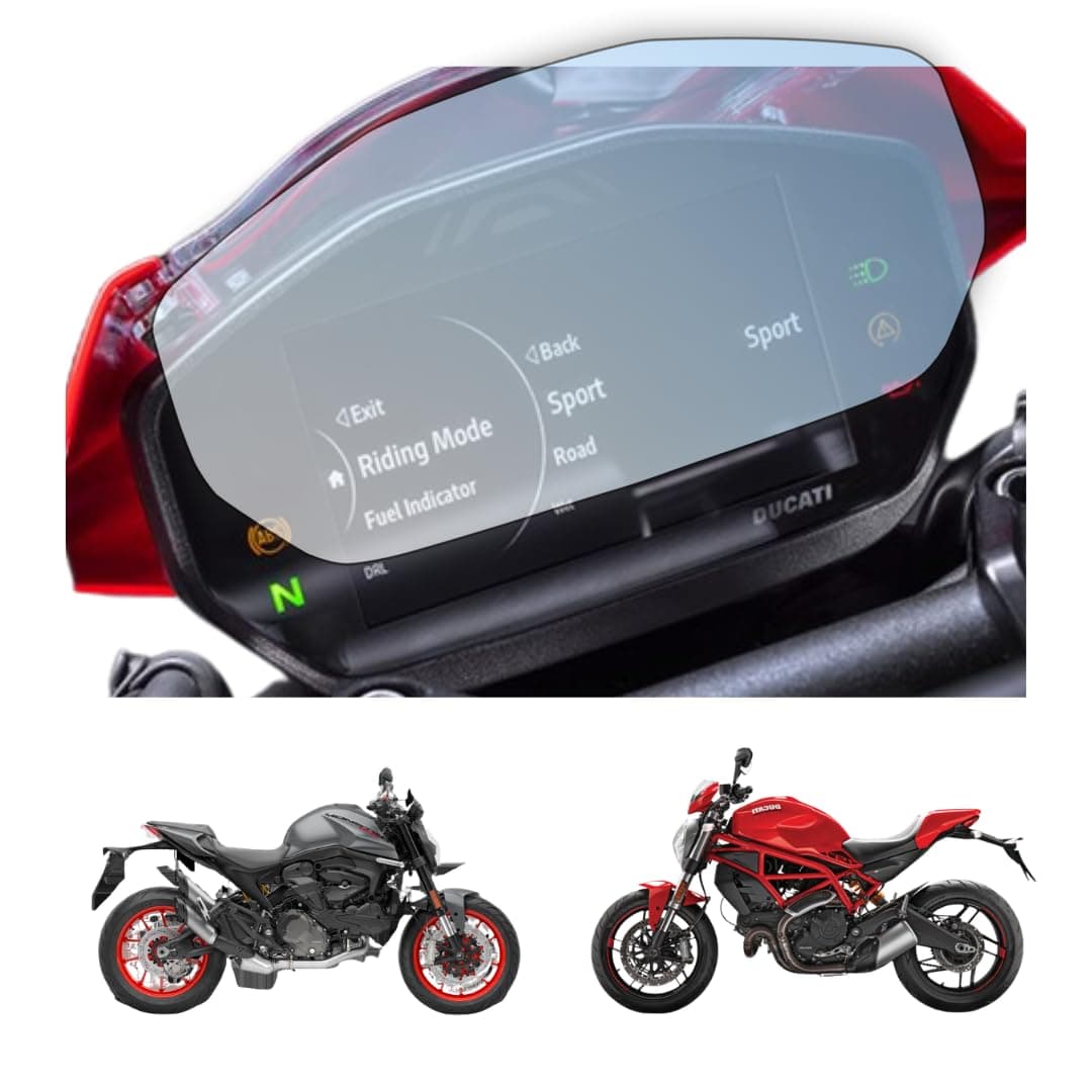 Scratch Rated Motorcycle Speedometer Console Protectors Compatible for Ducati Monster 2019 & Above [7H (Pack of 1)]