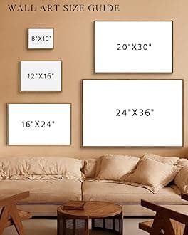 InSimSea Framed Canvas Wall Art Vintage Decor, Classical Grassland Paintings Large Wall Art, Meadow Full of Flowers Wall Hanging Decor for Living Room Farmhouse Bathroom, 20"x30"