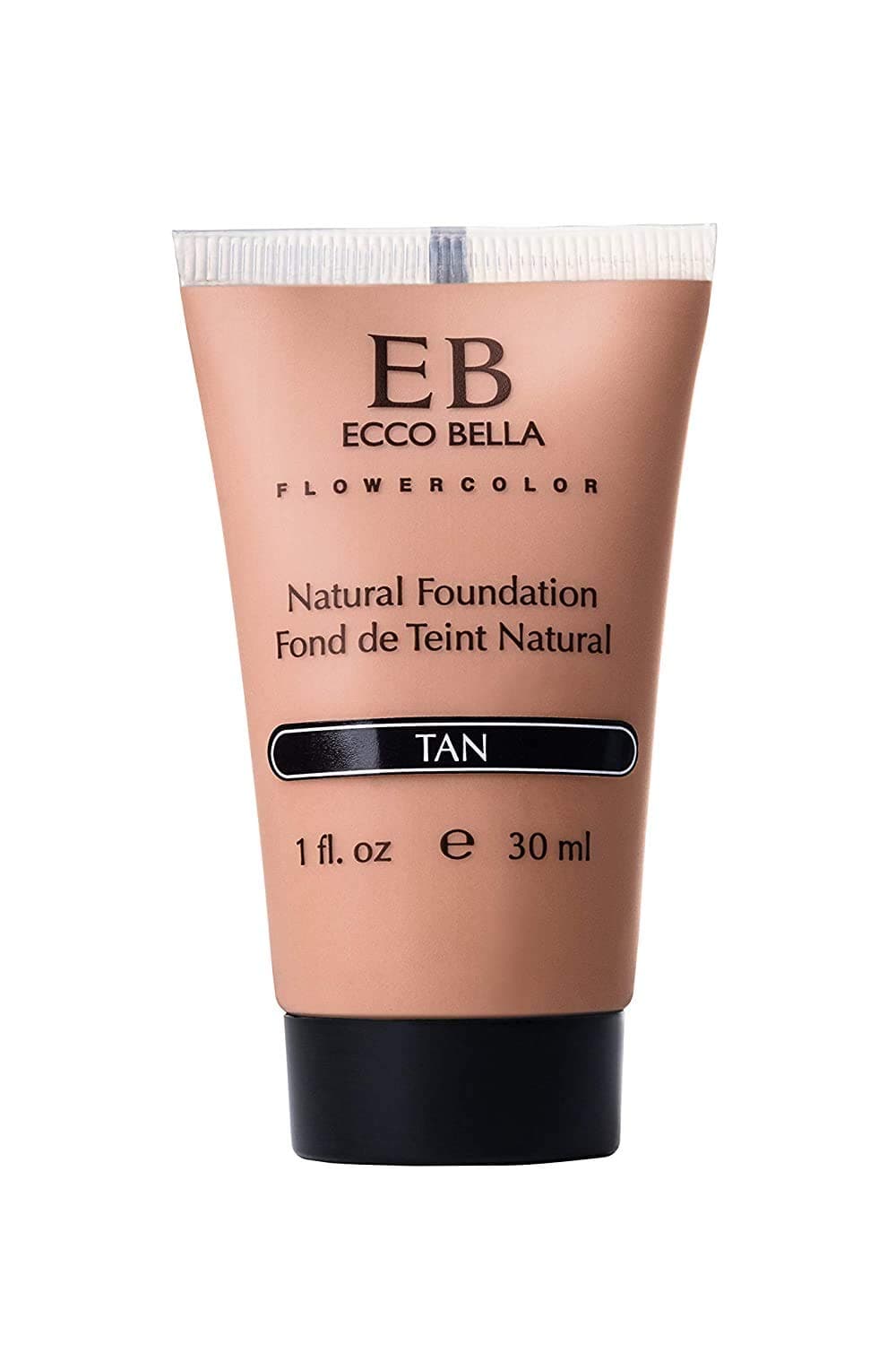 Ecco Bella Liquid Foundation Makeup - Lightweight, Buildable Coverage - Hydrating Foundation - Clean Foundation Makeup, Vegan - Protects & Hydrates Skin - Tan