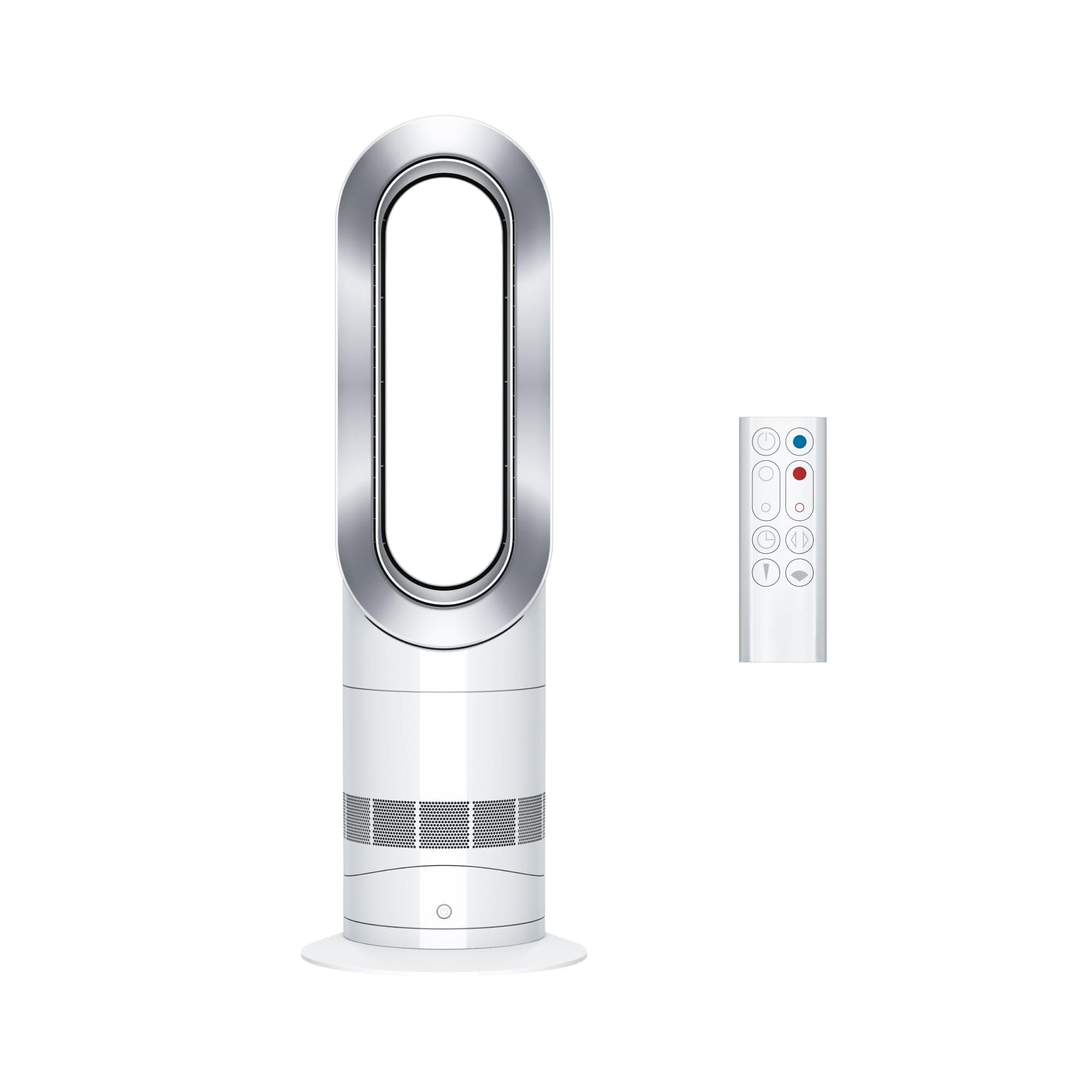 Dyson AM09 Fan Heater, White/Silver