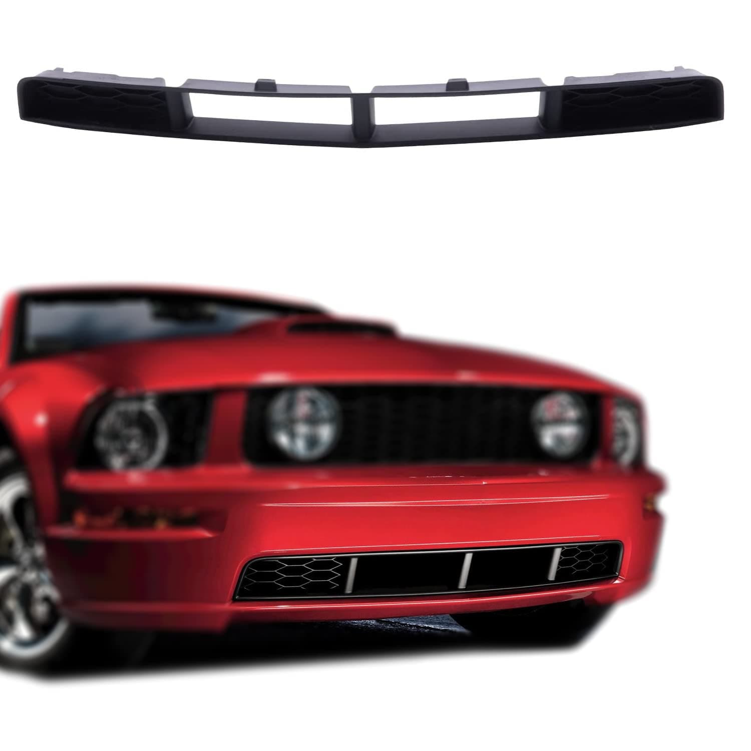 Front Bumper Lower Grille Grill Dark Gray Compatible with 2005-2009 FORD Mustang GT FO1036114 5R3Z17K945BAA
