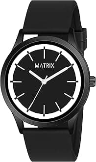 Matrix Minimalist Dual Colour Dial with Softest Silicone Strap Analog Wrist Watch for Men & Boys