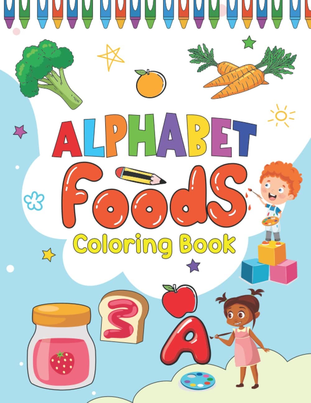 Alphabet Foods: Coloring book