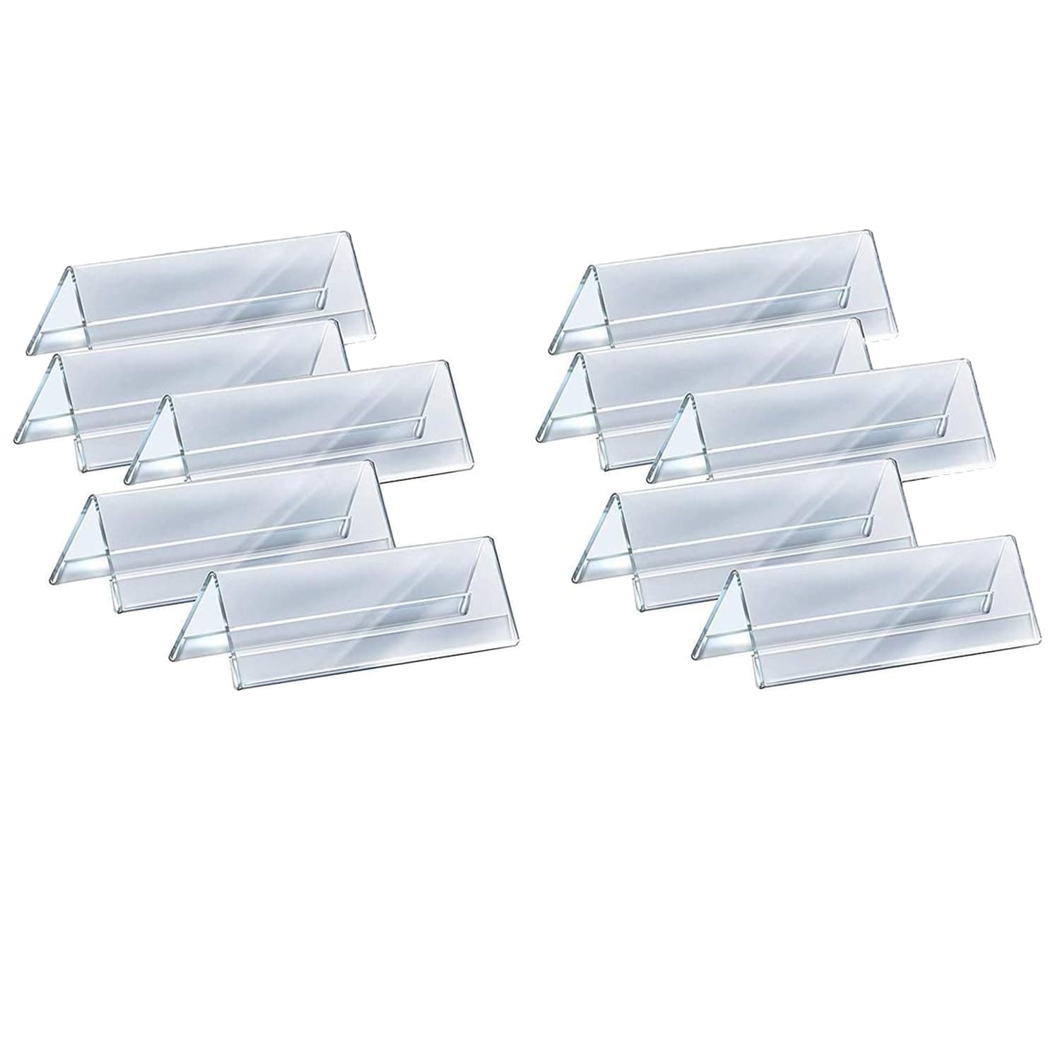Acrylic Desk Name Plate Holder Sign Frame for Table Display Blank Nameplate Office Business Conference Meetingroom Student School Classroom (10 Inch x 2 Inch-10 Pack)