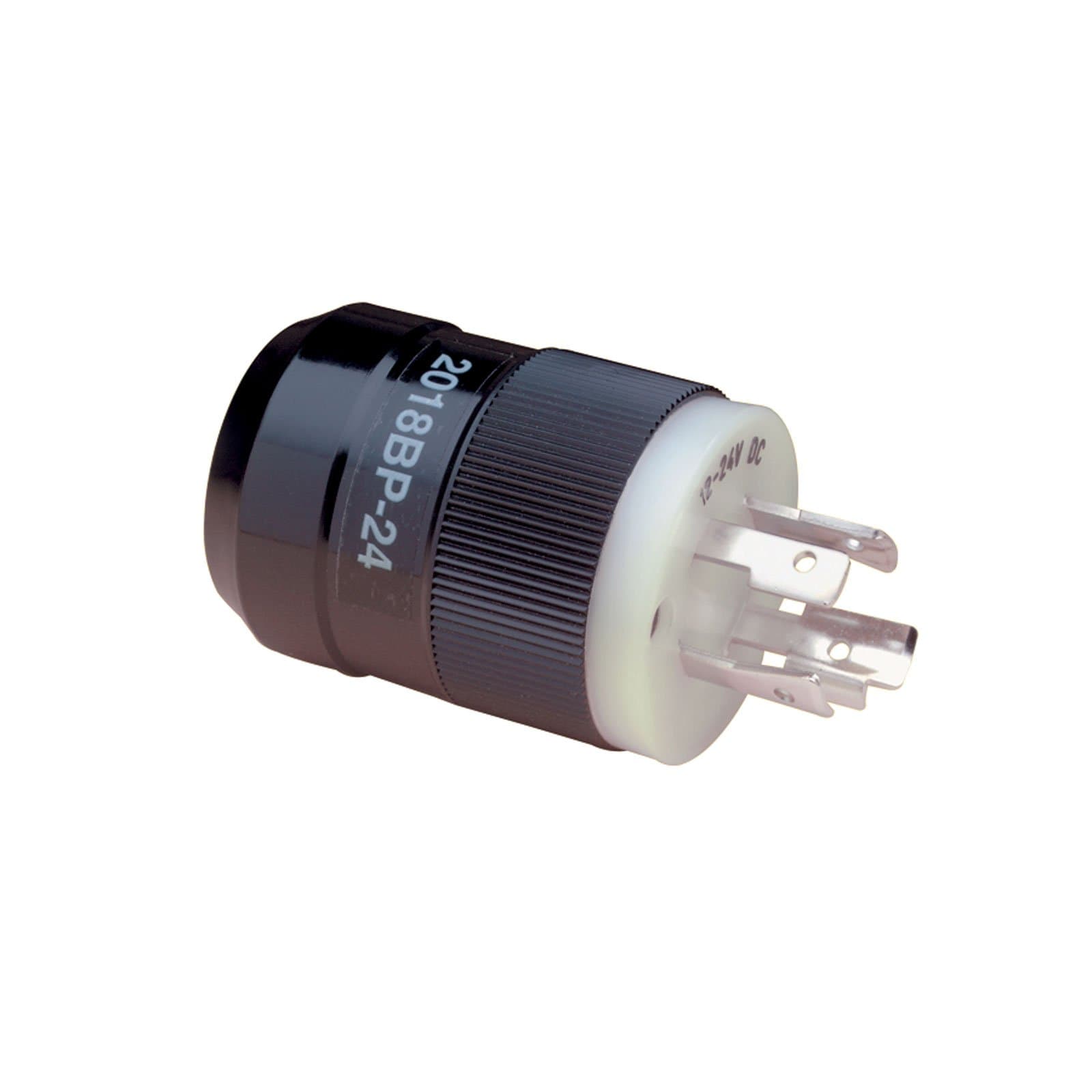 2018BP-24 4-Wire 12/24V Trolling Motor Plug, Black