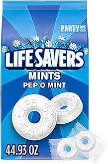 Pep-O-Mint Peppermint Hard Candy Individually Wrapped, Party Size Bulk Hard Candy, 2.8 LB Bag