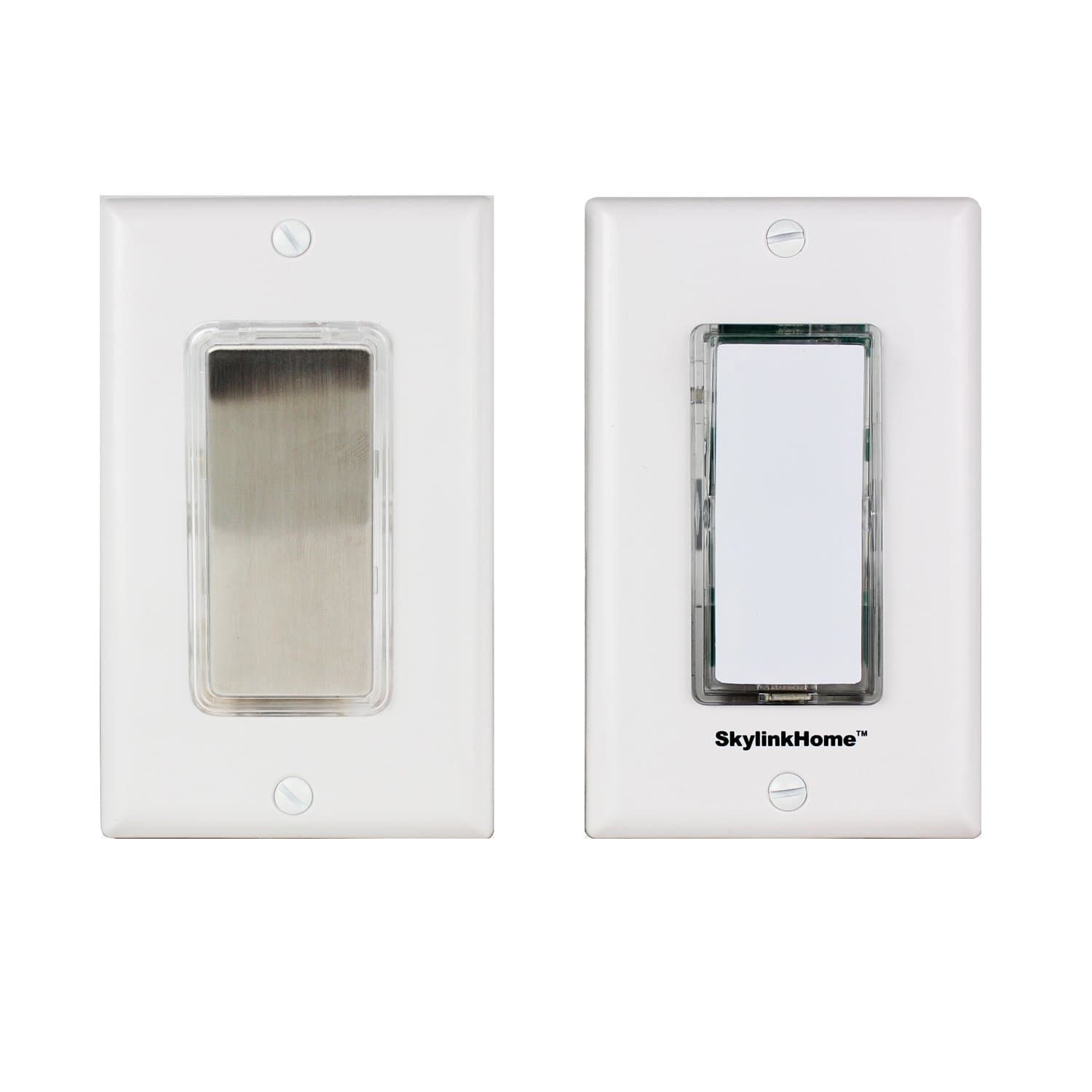 SK-7A Wireless DIY 3-Way Dimmable On Off Anywhere Lighting Home Control Dimmer Wall Switch Set with Snap On Cover, no neutral wire required.