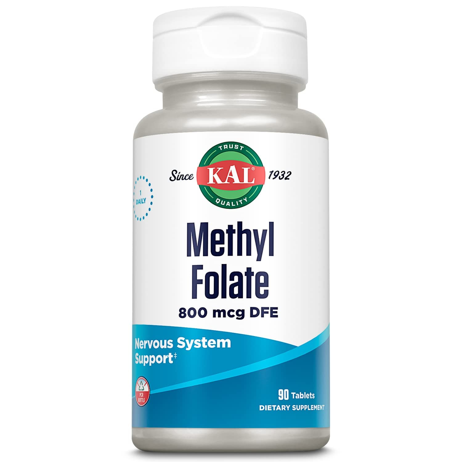 Methyl Folate 800 mcg DFE, 5-MTHF Active Form Vitamin B9, Folic Acid Supplement, Heart Health, Prenatal, Mood and Brain Support, Fast Dissolving ActivTab, 60-Day Guarantee, 90 Servings, 90 Tablets