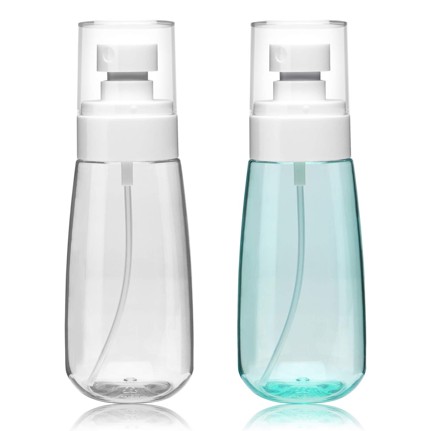 Mist Spray Bottle 3.4oz/100ml Empty Clear Travel Containers Cosmetic Refillable Plastic Hair Spray Bottle Water Mist Sprayer for Perfume Skincare Makeup Lotion 2 Pack