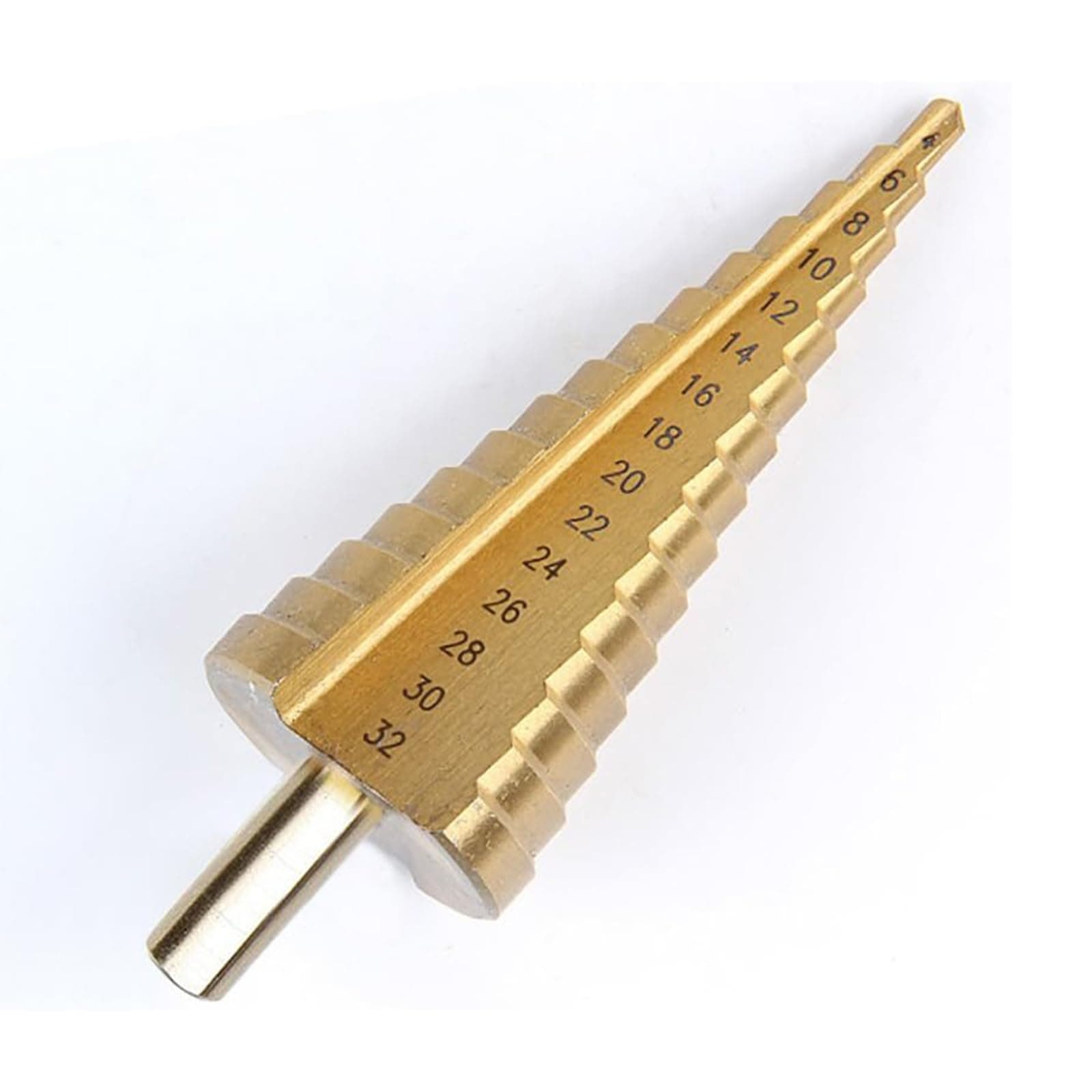 ZologyAll-in-One Step Cone Drill Bits,Titanium Coated Work with Plastic Wood Aluminum Copper Fiberglass,PVC and Thin Metals,Hole Size 4mm to 32mm in Diameter