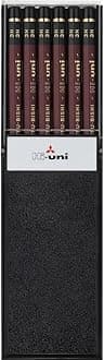 Uni Wooden Pencil, 3H, Box of 12 (HU3H)