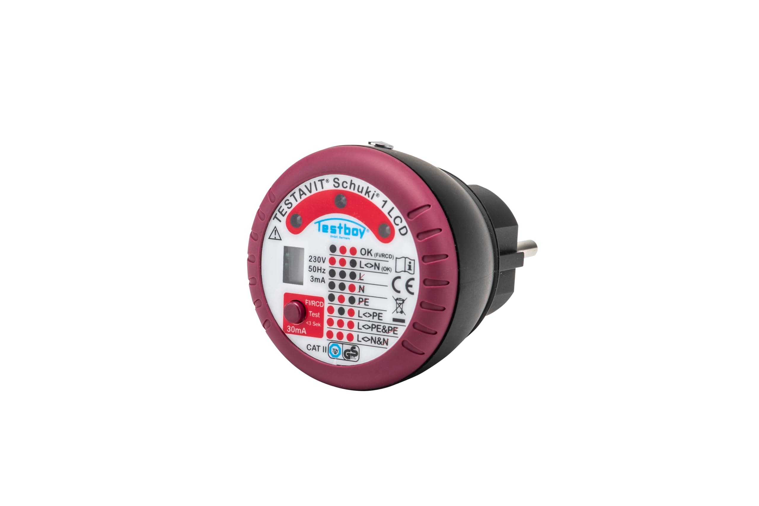 Voltmaster NCV 3 contactless voltage tester from 50 V AC, current meter (high-quality volt detector with acoustic signal, LED display, adjustable sensitivity, ABS plastic), gray