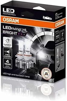 LEDriving HL BRIGHT HB3/H10/HIR1 High & low beam headlight LED retrofit lamps replace standard halogen lamps, up to 300% more brightness, up to 5x more lifetime, 12V 6000K Off-road (2 lamps)