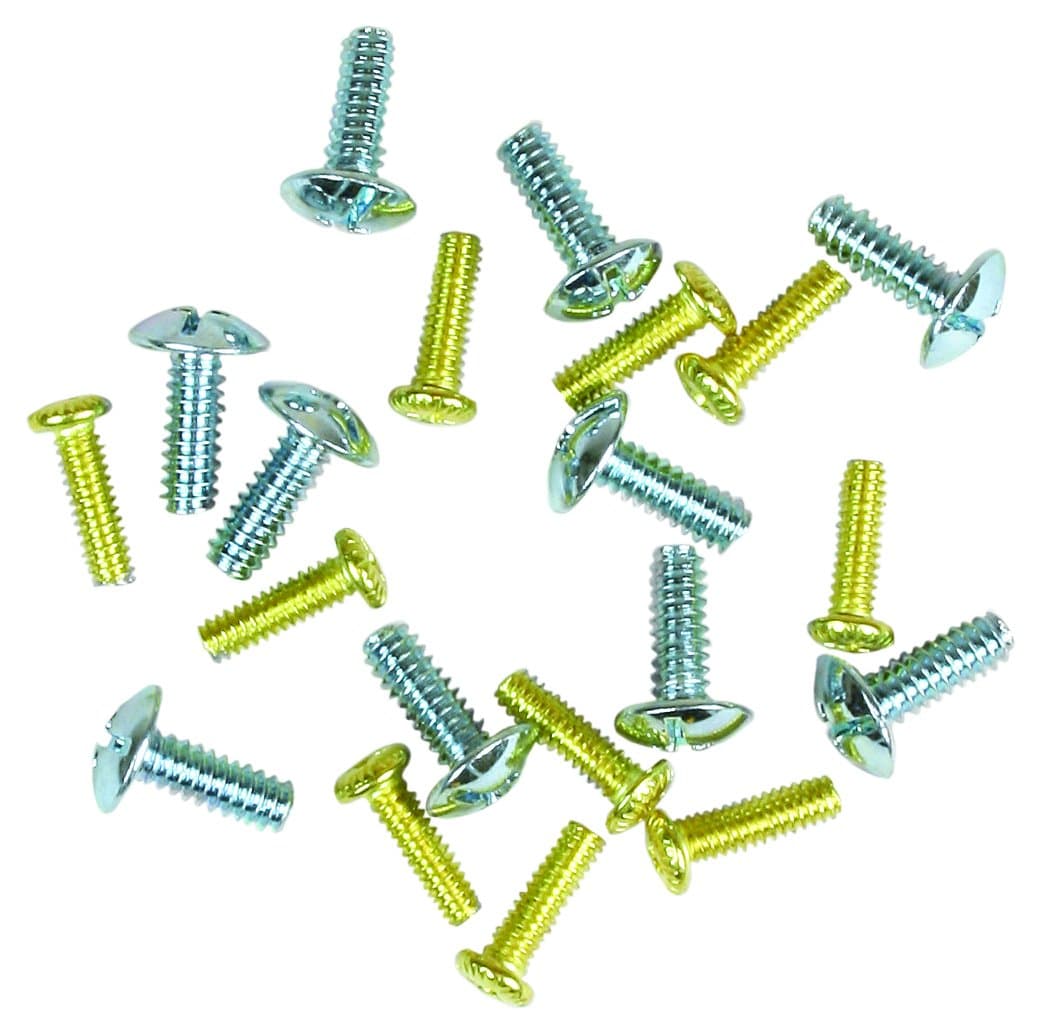 Jandorf 60302 Screws, Small, Brass/Silver, 20 Count