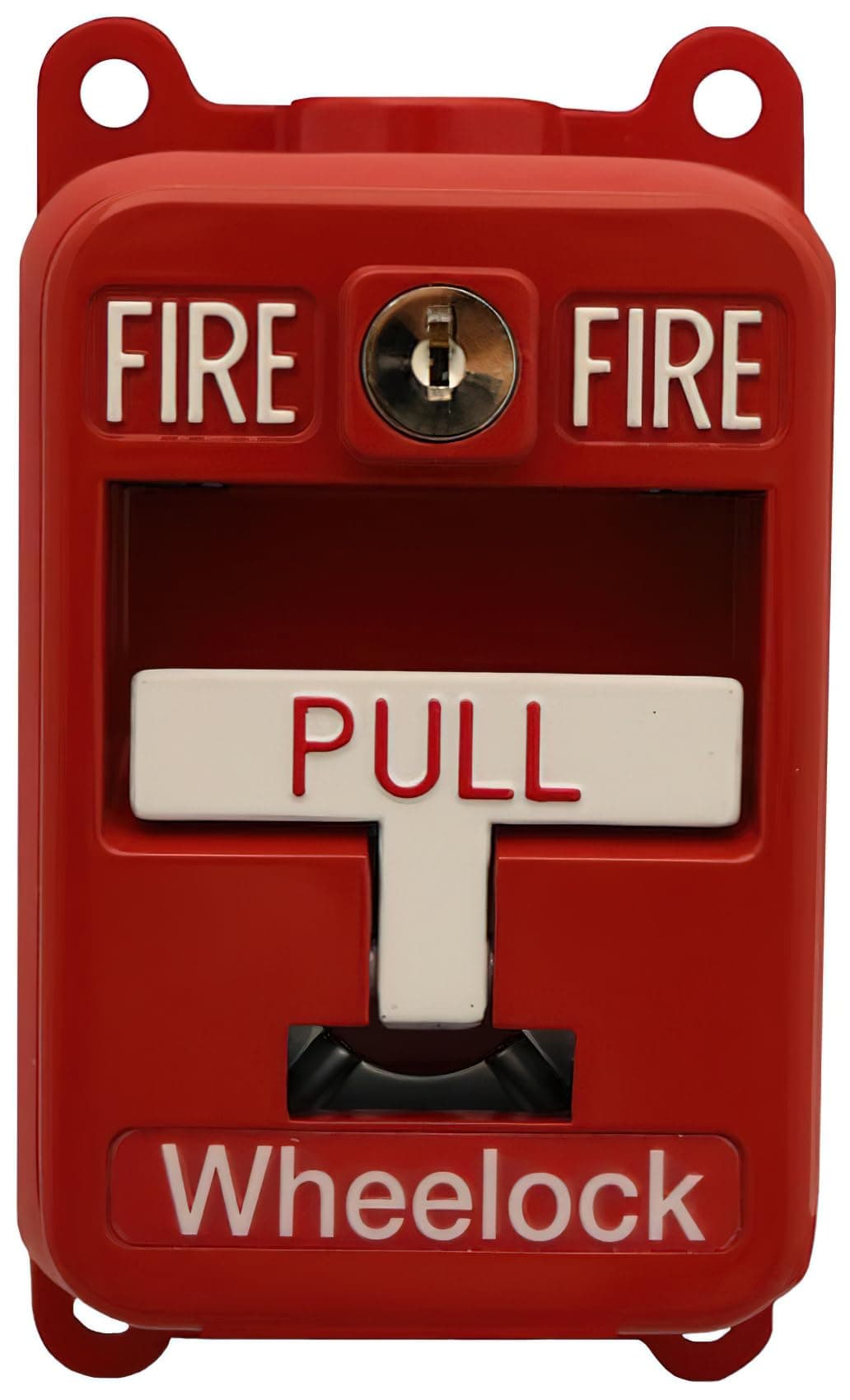 Wheelock MPS-400X Manual Pull Station, Red, Single Action, Explosion-Proof, Key Reset, High-Gloss Red Enamel Finish with Raised White Lettering, Indoor and Outdoor, Wall Mounting