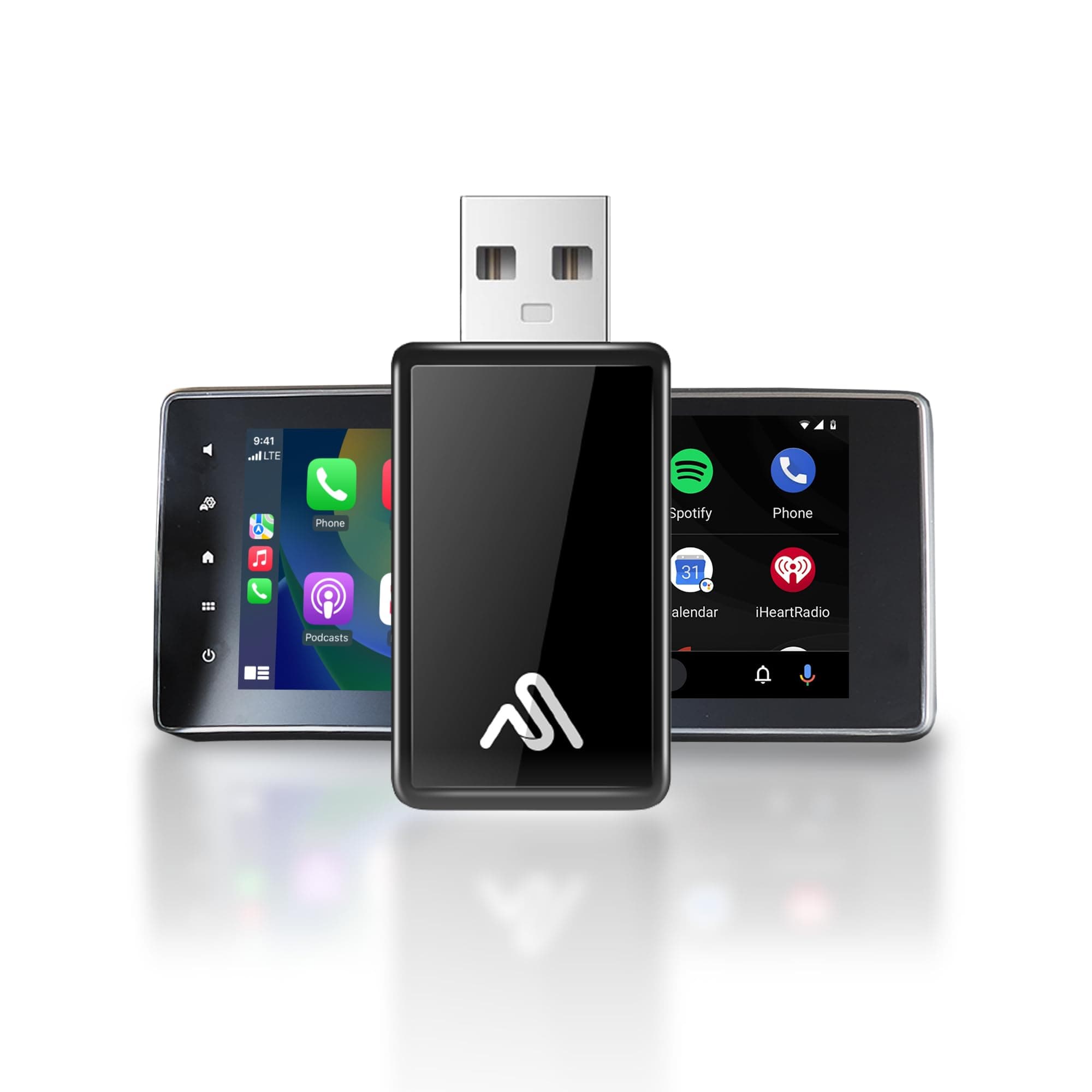 AutoSky Wireless Carplay Adapter and Android Auto - Transform Wired to Wireless Carplay or Android Auto - Plug & Play - Cars 2016 or Newer with Factory Wired Apple CarPlay