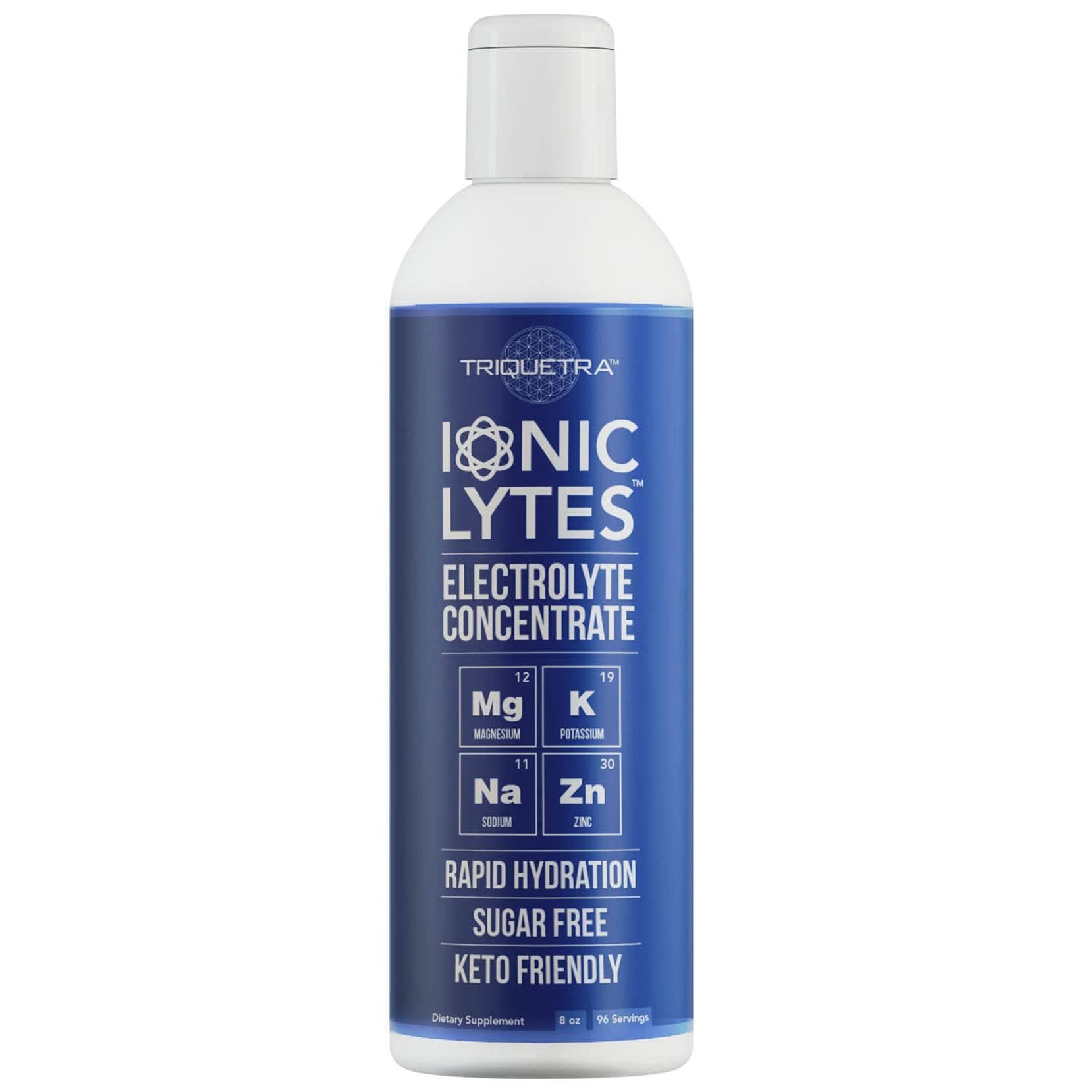 Ionic Lytes Electrolyte Concentrate (96 Servings) | Sugar Free, Keto Electrolyte Drops, Perfectly Purified Ionic Electrolytes for Rapid Hydration | 30% More Potassium, Magnesium & Zinc (8 oz)