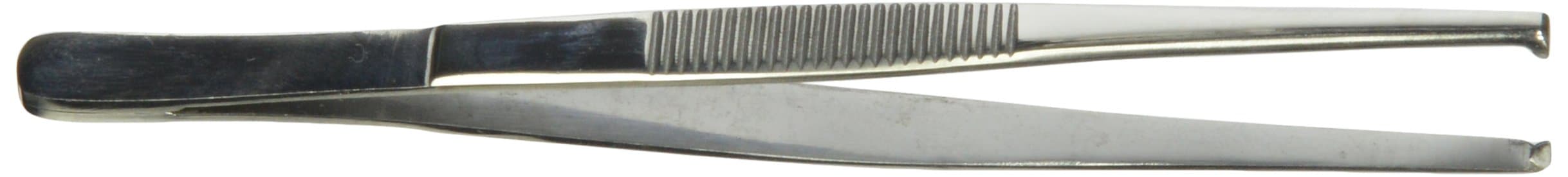 TAMSCO Tissue Thumb Forceps 1 by 2 Teeth 5.5-Inch Stainless Steel Groove Handles 1 by 2 Teeth Medium Point