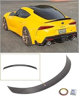 Replacement for 2020-Present Toyota GR Supra Models | Artisan Spirit Style Carbon Fiber Rear Trunk Lid Wing Spoiler SPOILER-263-BKCF
