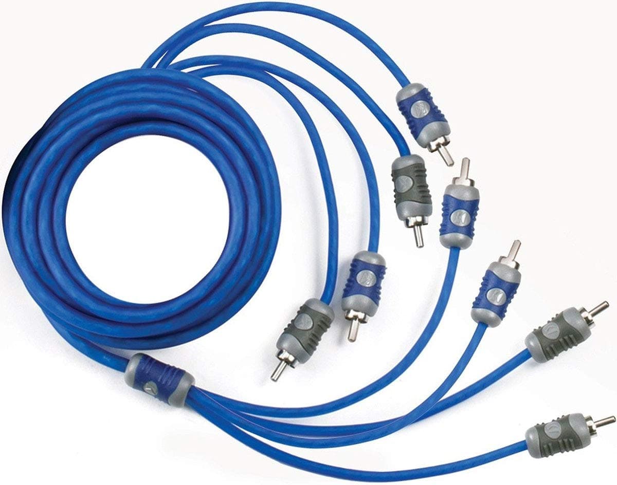 KICKER 46KI44 K-Series 4-Channel RCA Interconnect, 4.0 Meter