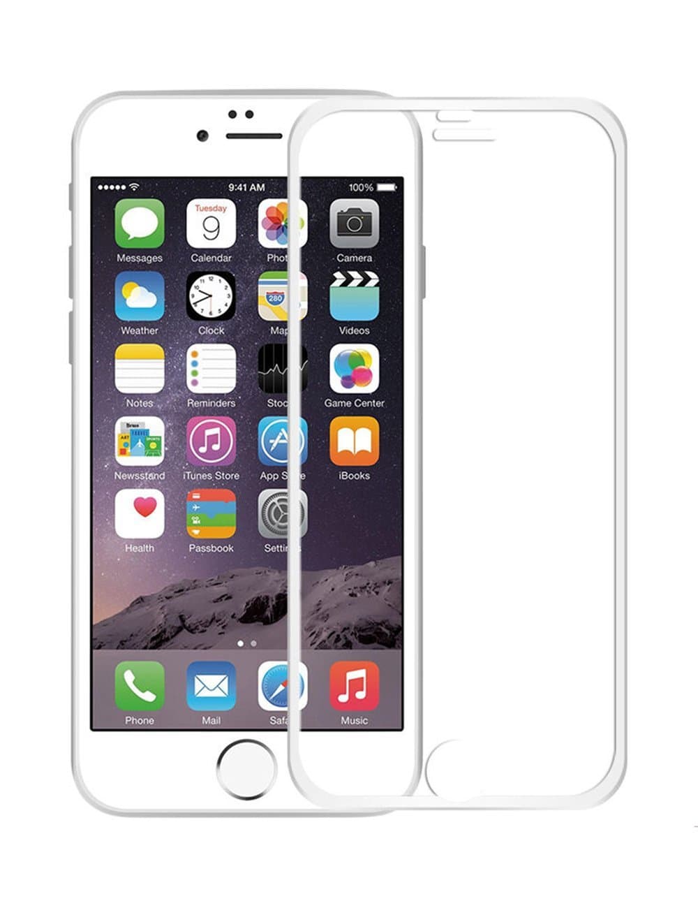 Iphone 6s Screen Protector,Unibody Style[titanium Alloy + Tempered Glass] New Titanium Alloy Edge Full Covered Premium Tempered Glass Screen Protector for Iphone 6/6s 4.7 Inches ( (tanium Edge)silver)