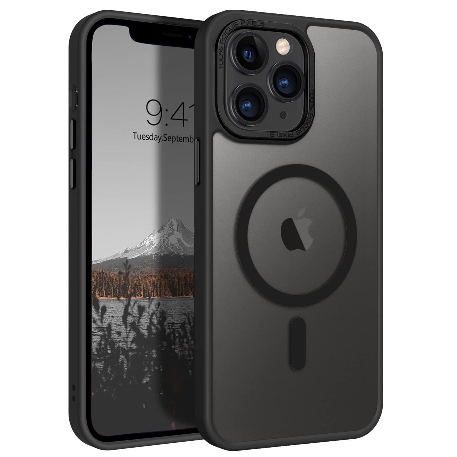 BENTOBEN Magnetic for iPhone 11 Pro Max Case, [Compatible with MagSafe] Translucent Matte Frosted Anti-Fingerprint Slim Shockproof Women Men Protective Cover Case for iPhone 11 Pro Max 6.5",Black