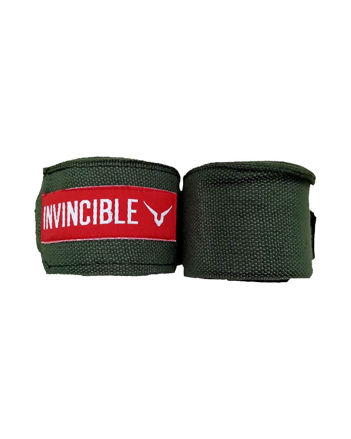 Invincible Mexican Style Semi-Stretch Hand Wraps (Olive, 2.5 Meter)