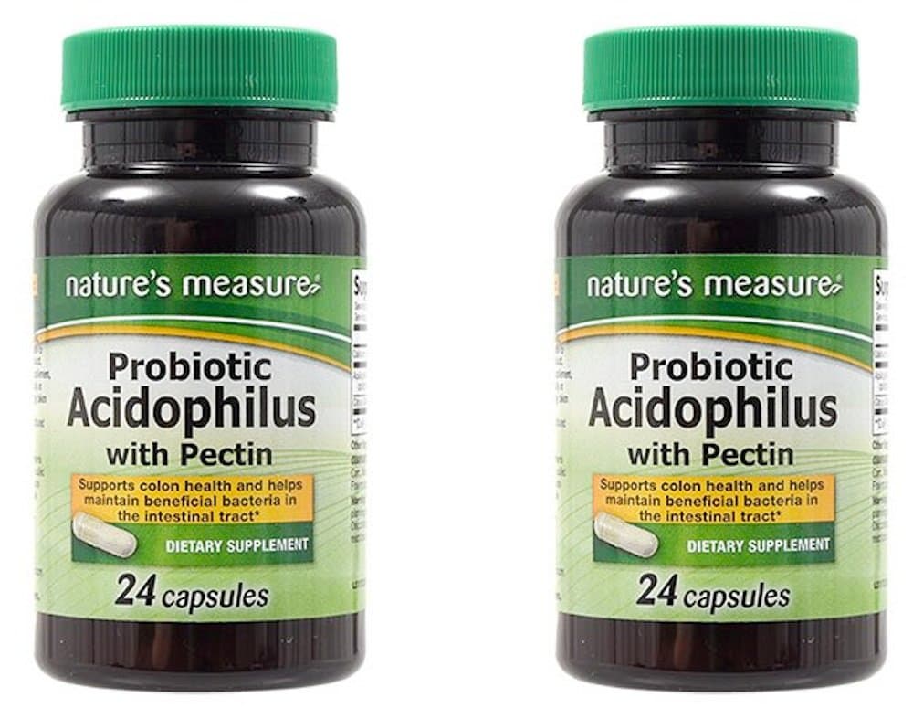 Probiotics Acidophilus with Pectin 2 Pack Bundle (24 Capsules Per Bottle - 48 Ct)