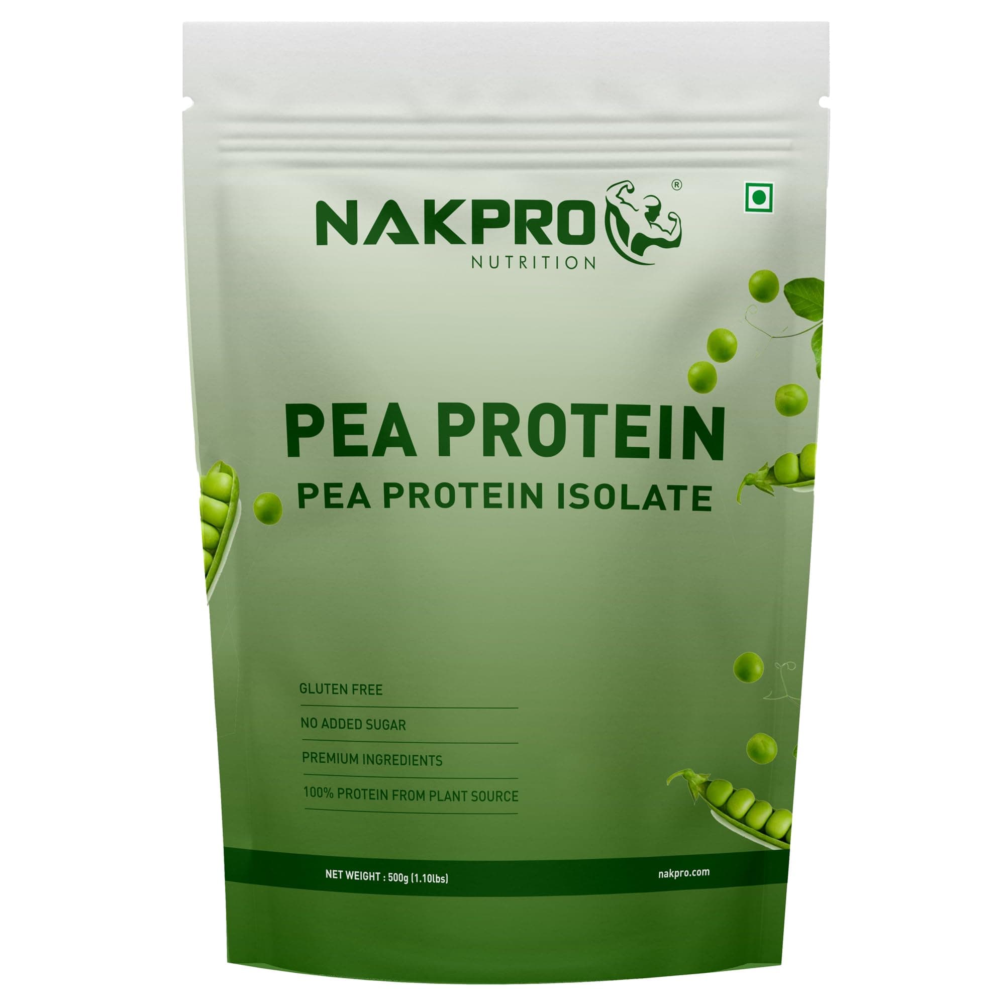 NUTRITION 100% Pea Protein Isolate, Vanilla - 500g | 26g Protein Per Scoop | Plant Based Protein Powder| All Essential Amino Acids for Muscle Support and Recovery