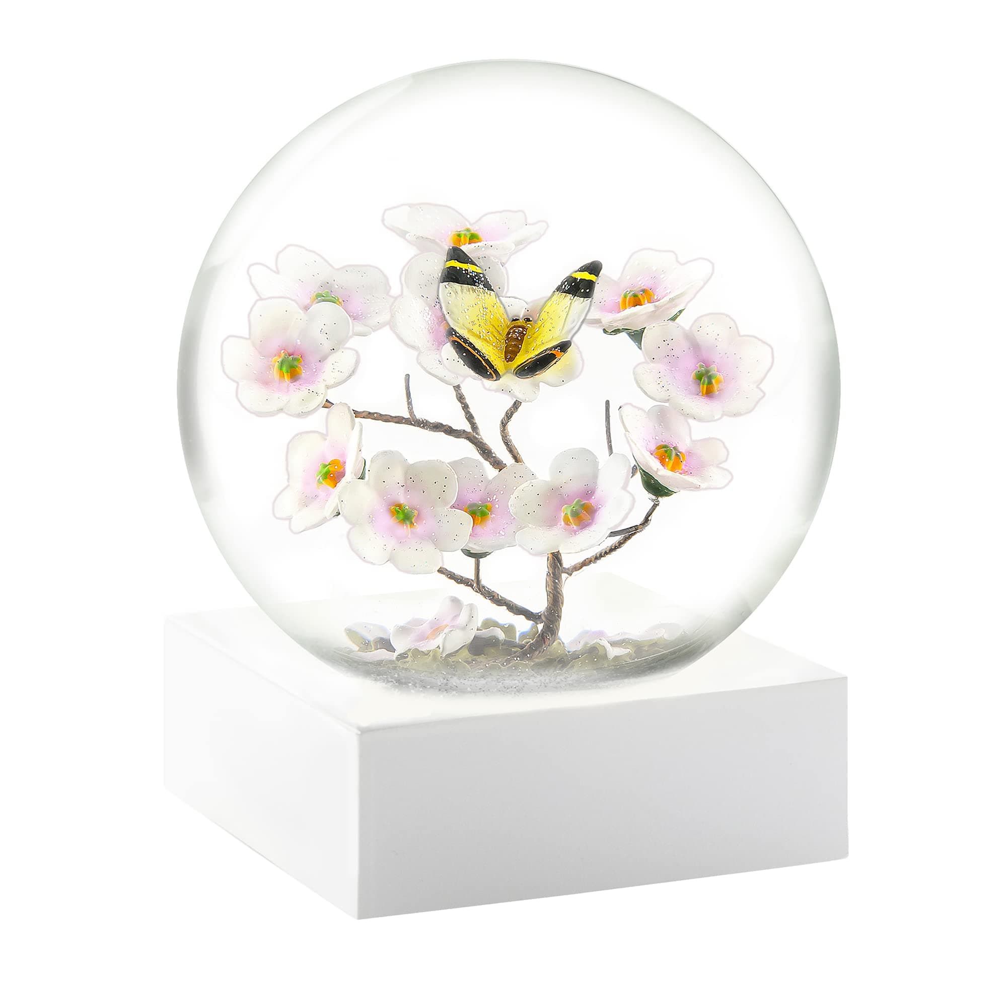 Butterfly on Branch Cool Snow Globe